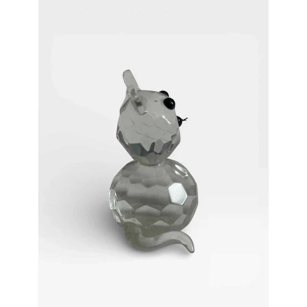 Faceted Crystal Glass Cat Figurine Collectible Prism Decor‎ 2